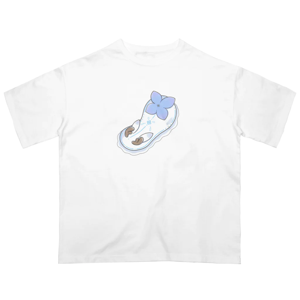 Jackalope Houseのツノアリウサギアジサイモドキウミウシ 青色ver. Oversized T-Shirt