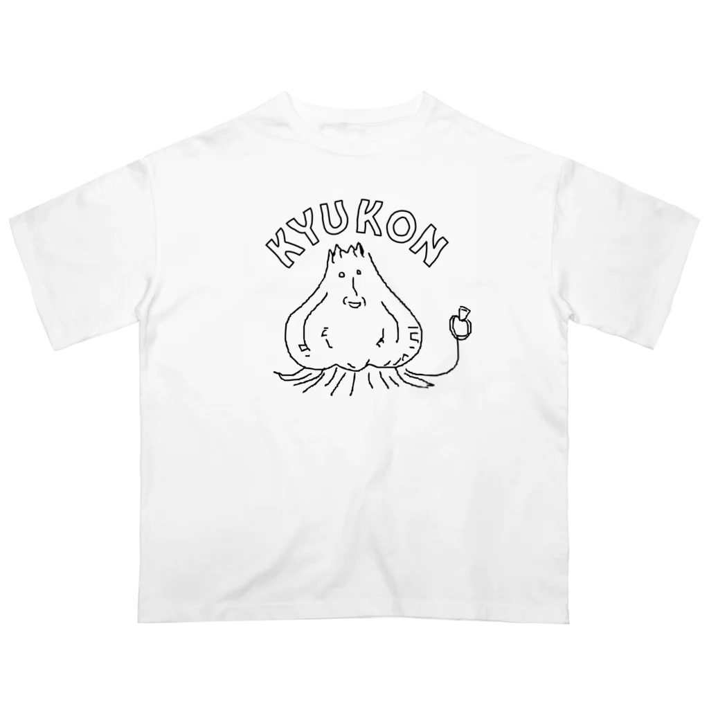 トシゾーのSUZURIのとこのキュウコン（アーチ文字） オーバーサイズTシャツ