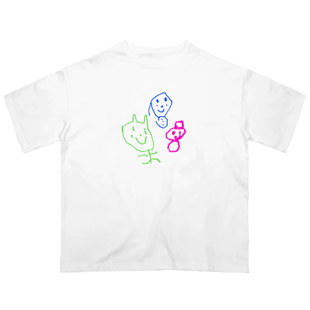 くまこの子供画伯【冬】 オーバーサイズTシャツ