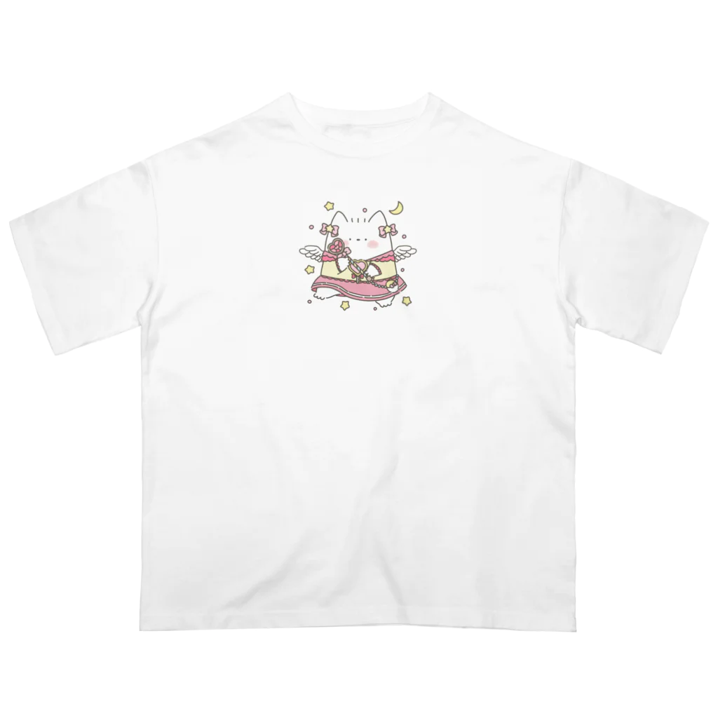 ぱ！のふわふわねこ 魔法少女 オーバーサイズTシャツ