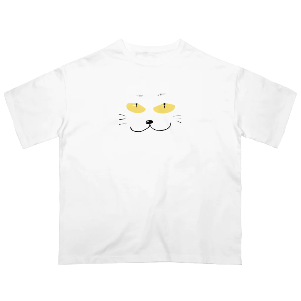 夢みるポンコツの猫の顔 オーバーサイズTシャツ