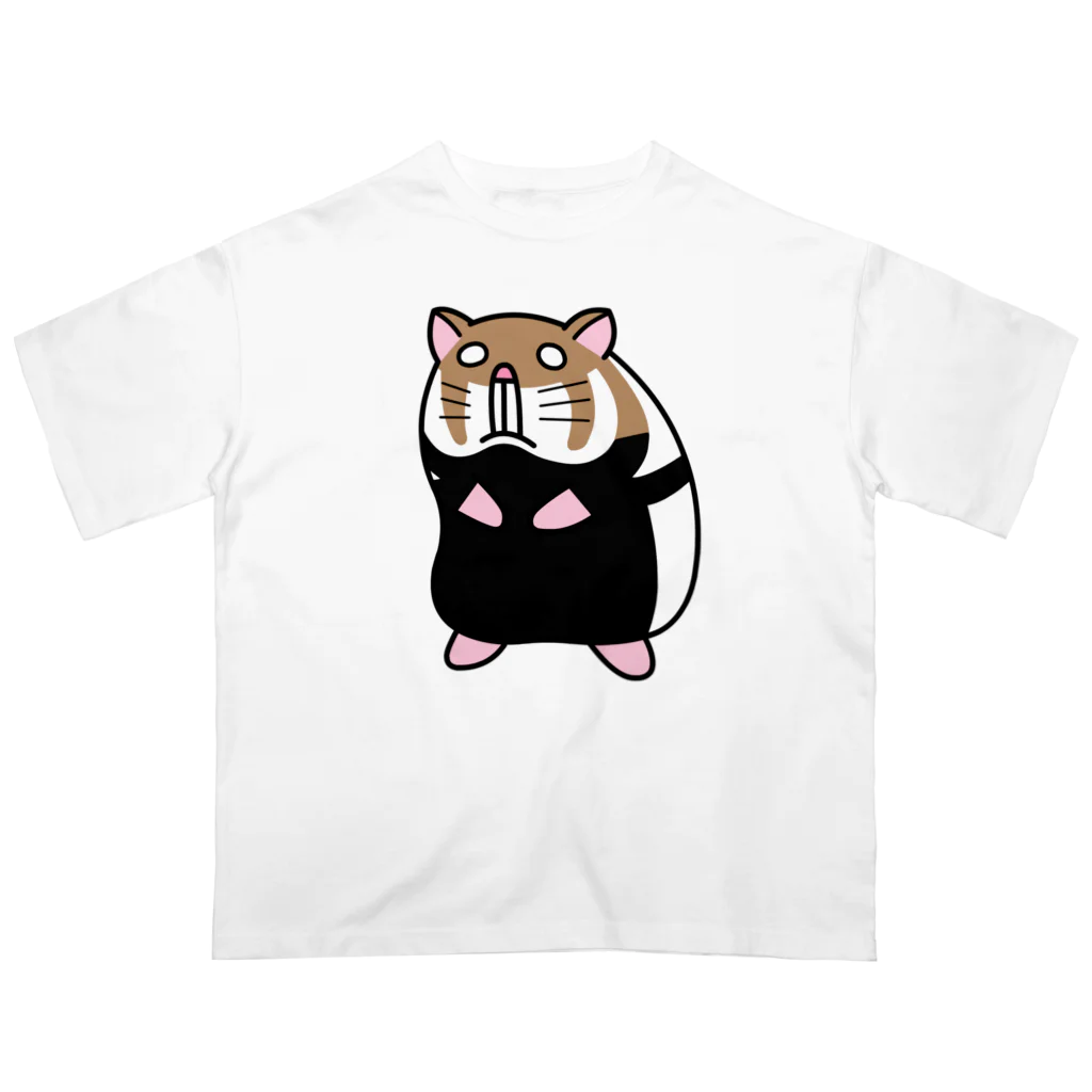 ムンムン&キュピロニウスのアトリエSUZURI店の世界最強のクロハラハムスターさん Oversized T-Shirt