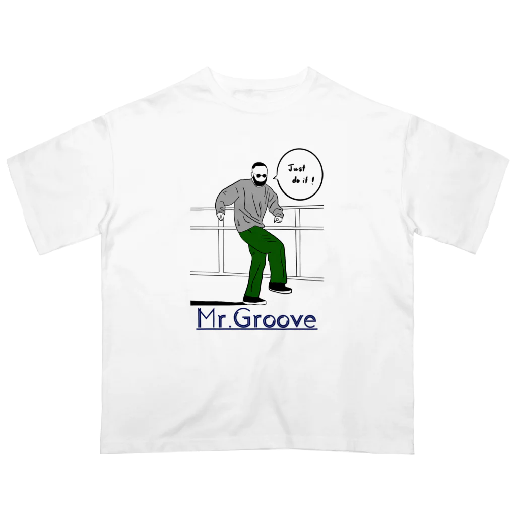 okanoko worksのMr.Groove 01 オーバーサイズTシャツ