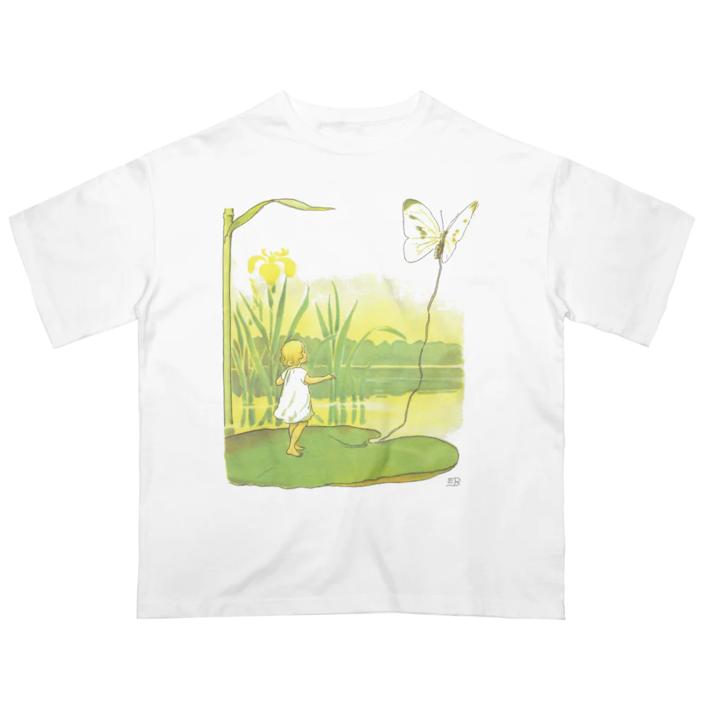 かえる商店の蝶とおやゆびひめ by Elsa Beskow オーバーサイズTシャツ