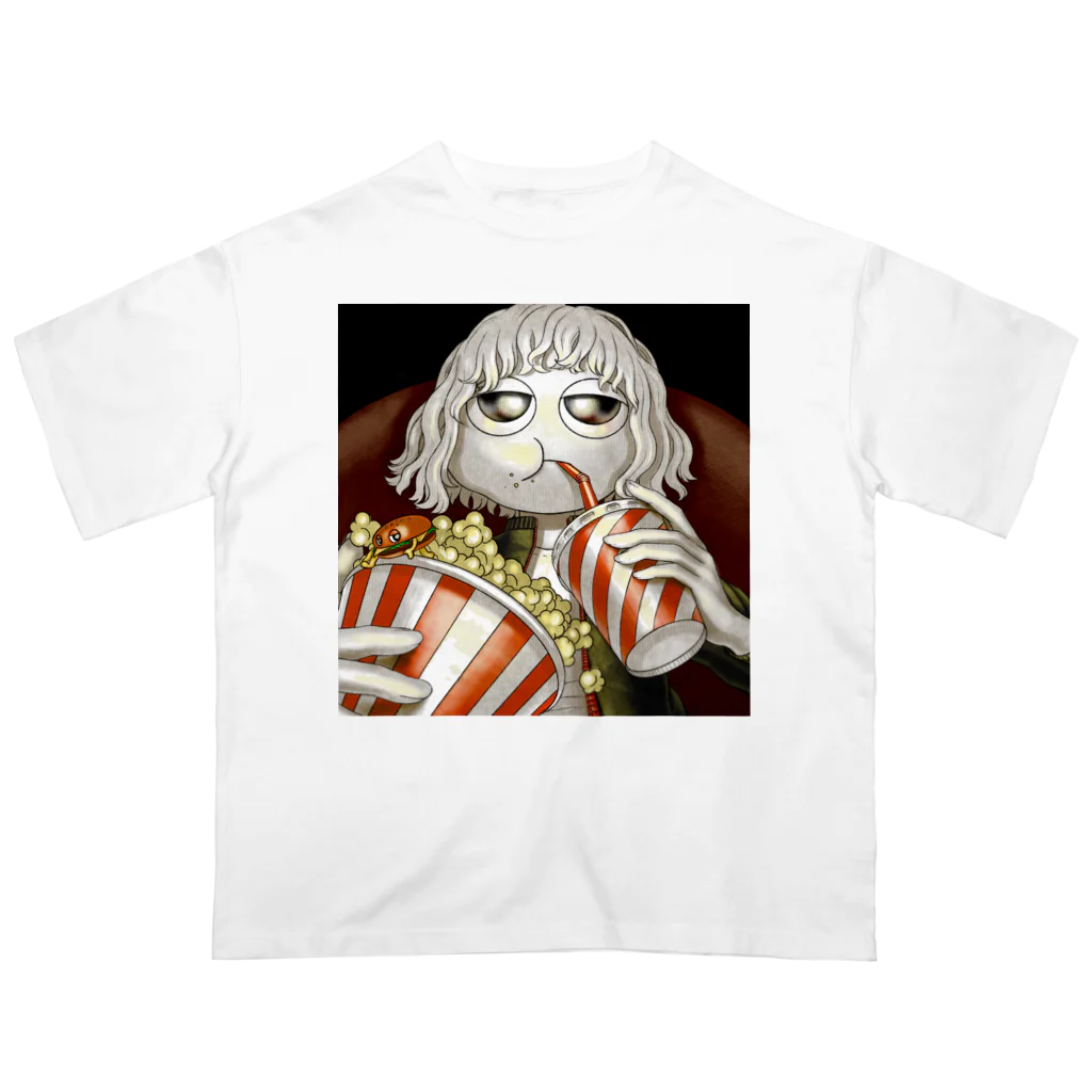 Midnight･Hamburgershop🍔のミッドナイト・シネマ🍔🍿🎬 オーバーサイズTシャツ