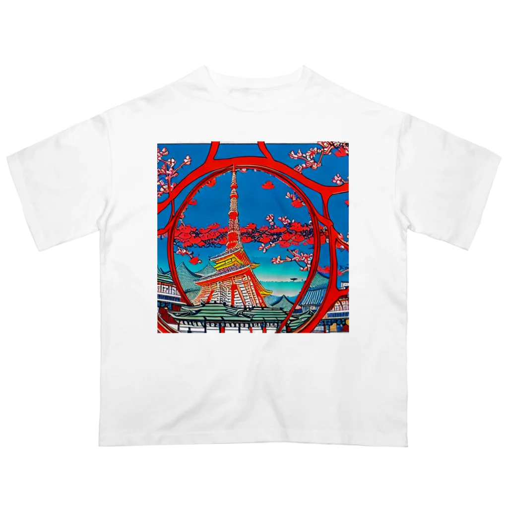 ozizousanのtokyotower オーバーサイズTシャツ