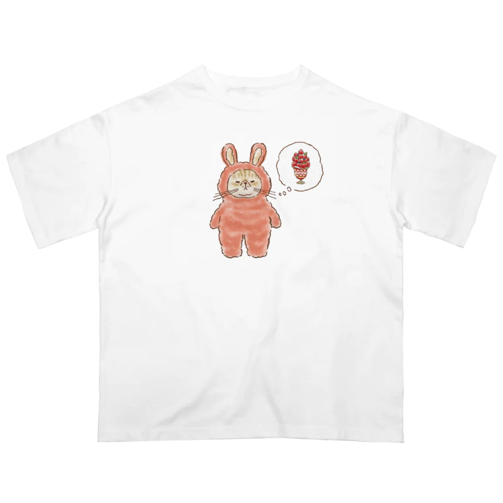 coeur.yu（クードットユー）の結局、おいしいもの食べてる時がいちばんしあわせだよね オーバーサイズTシャツ