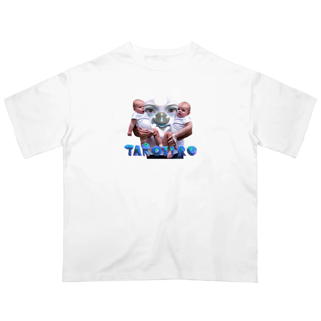 🍩tarojiro(たろじろ) shop🍩の双子を抱えるTシャツ by AI Oversized T-Shirt