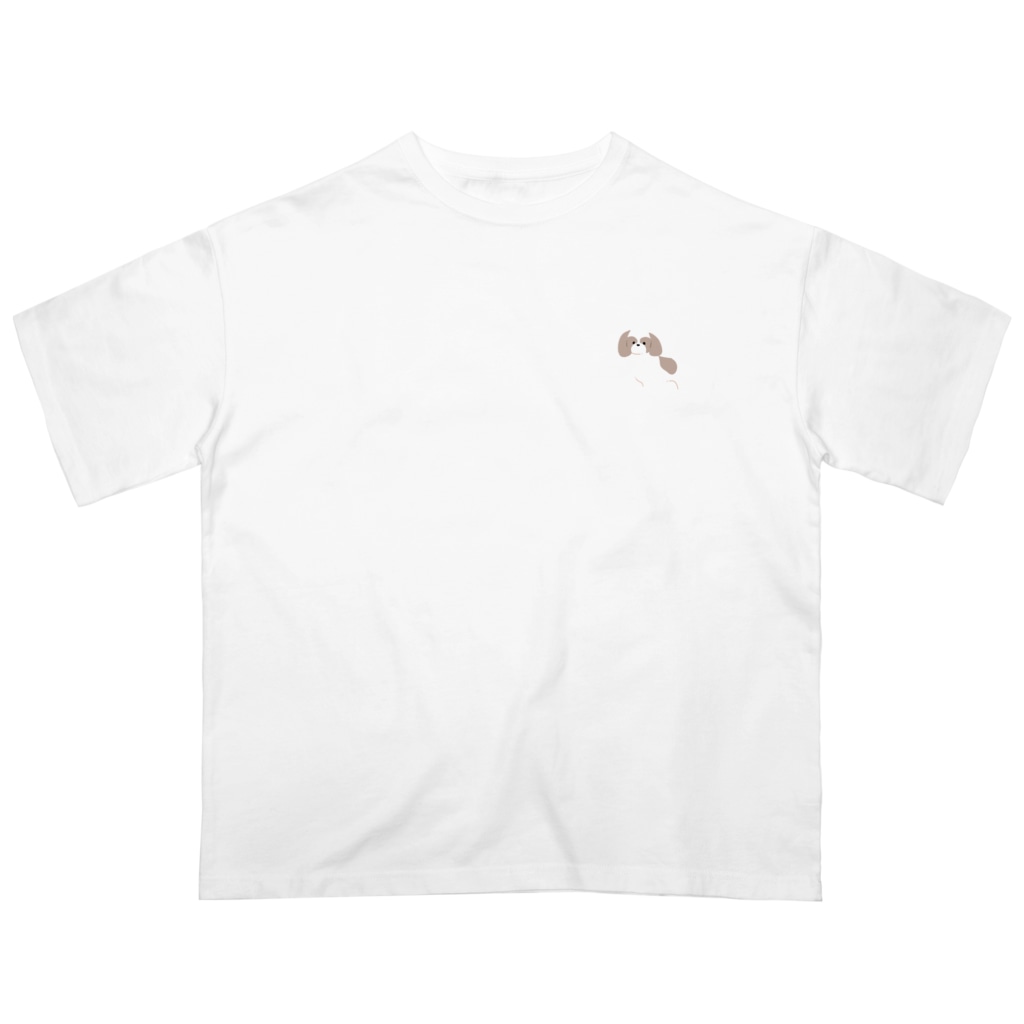 Kotetsu diary(SUZURI店)のゆるゆるシーズー Oversized T-Shirt