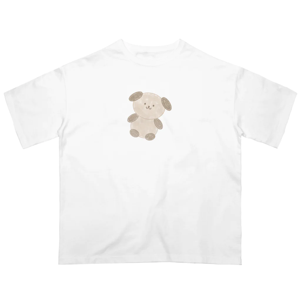 もちくま。のふわふわんこ。 オーバーサイズTシャツ