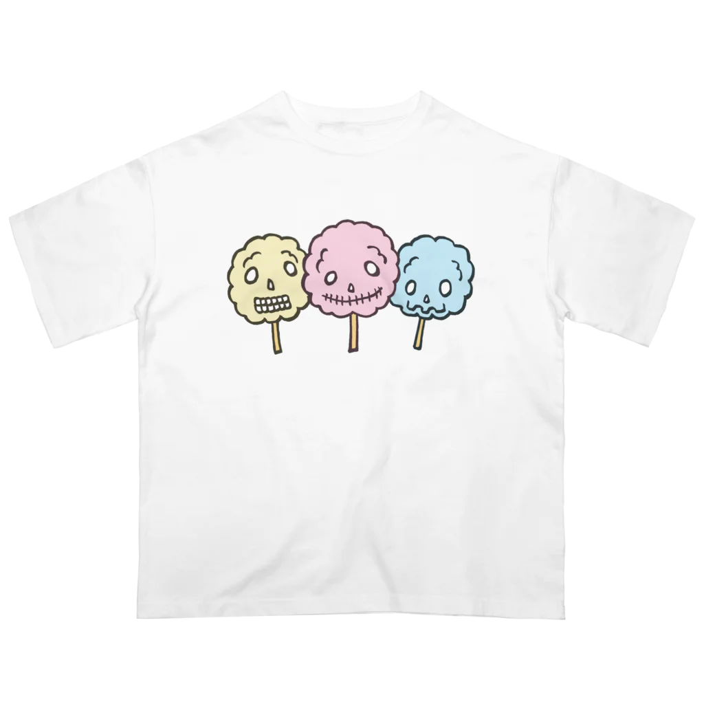 Siderunの館 B2のドクロ風味な綿菓子 オーバーサイズTシャツ