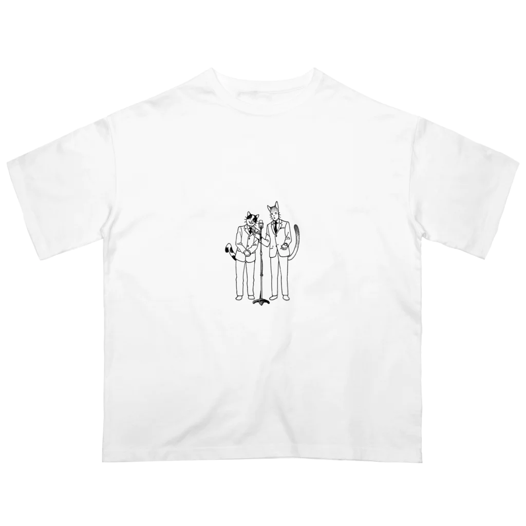 空想画学販売所の猫漫才 Oversized T-Shirt