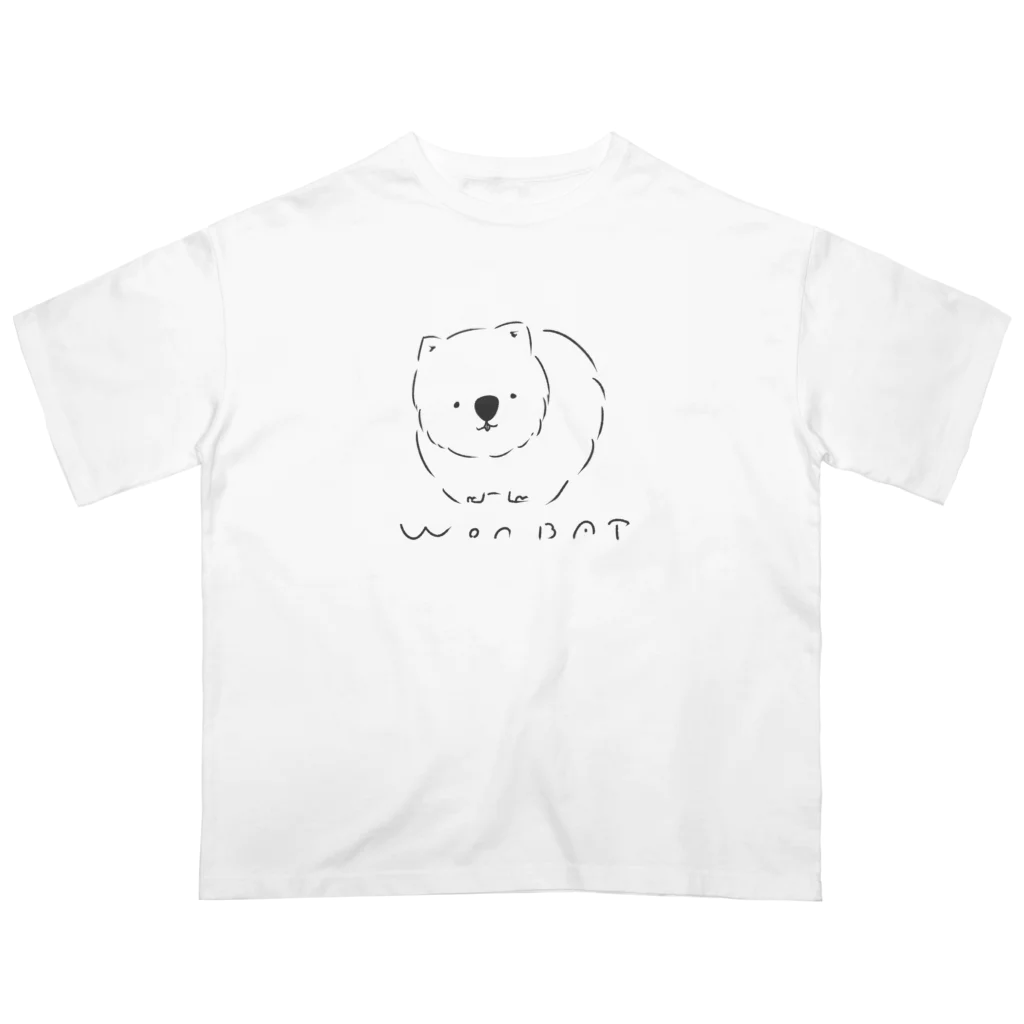 ねこの森雑貨店(SUZURI店)のウォンバット オーバーサイズTシャツ