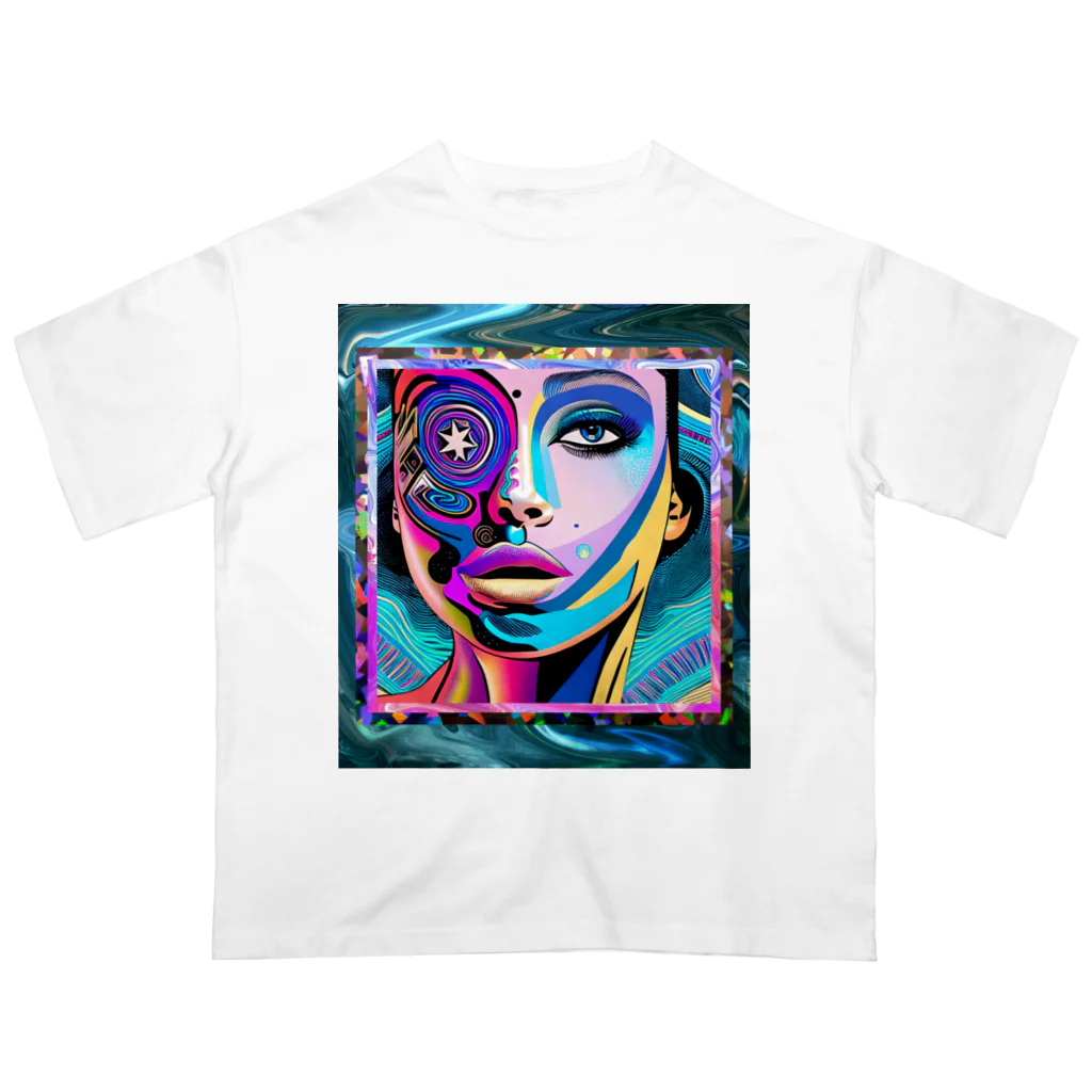 Modern PsychedelicのGALACTIC DIVA#02 Oversized T-Shirt