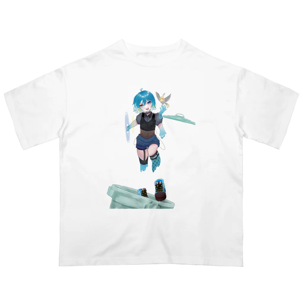 スライムバケツ店の有馬千草ママ冷音ちゃん（右手異空間B） Oversized T-Shirt