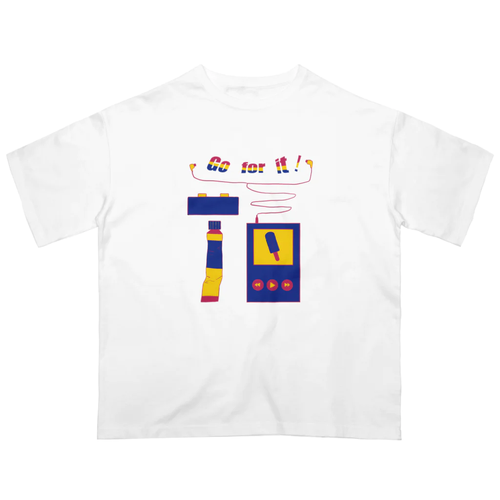 Sun BlueのGo for it! 【あのころネオンカラー】 Oversized T-Shirt