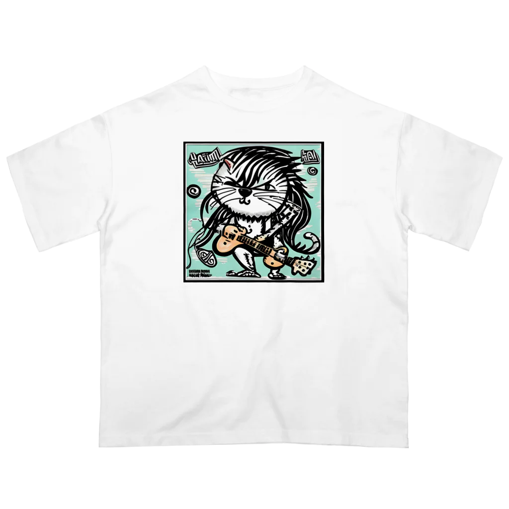 Alacarteの猫仙人のロックンロール🎶 オーバーサイズTシャツ