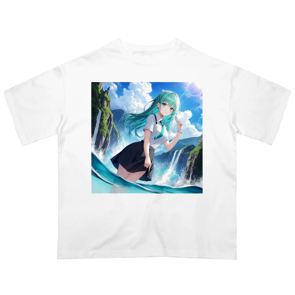 未来アニメスタジオのAIキャラクター Oversized T-Shirt