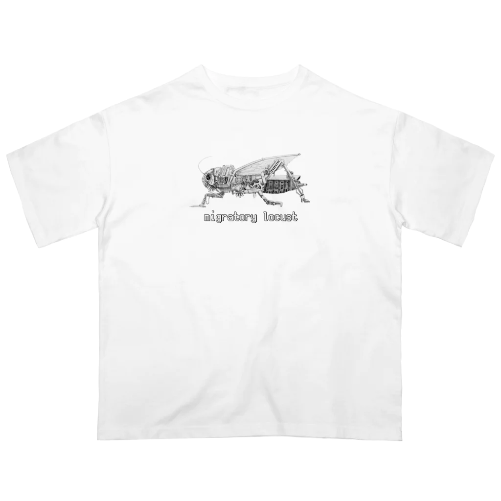 Hikaruの機械のトノサマバッタ オーバーサイズTシャツ