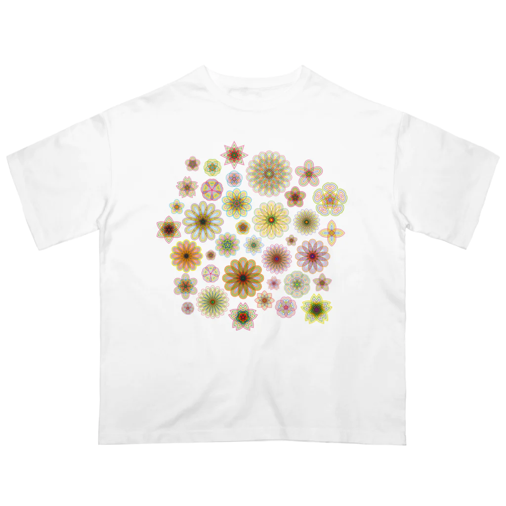 kimchinのやさしい色合いの花柄 オーバーサイズTシャツ