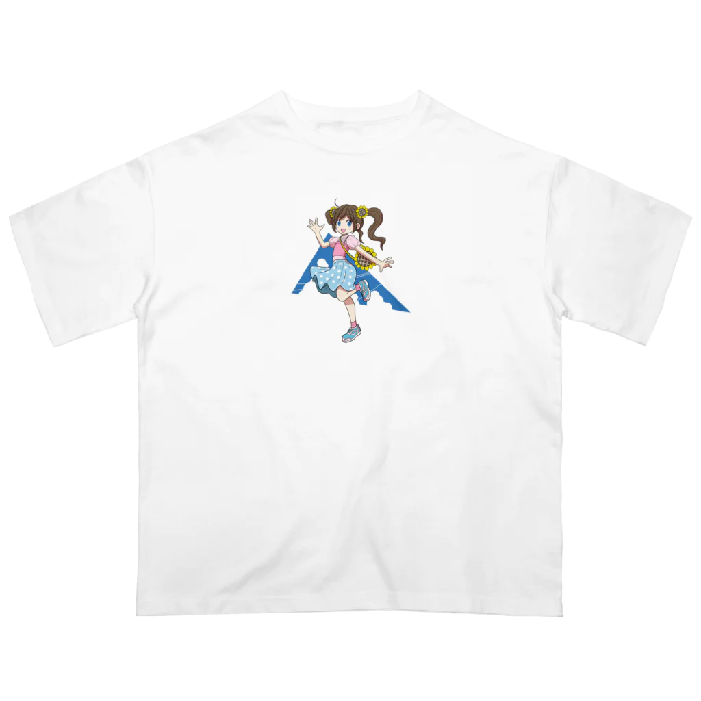 Angelの夏の装いの女の子 オーバーサイズTシャツ