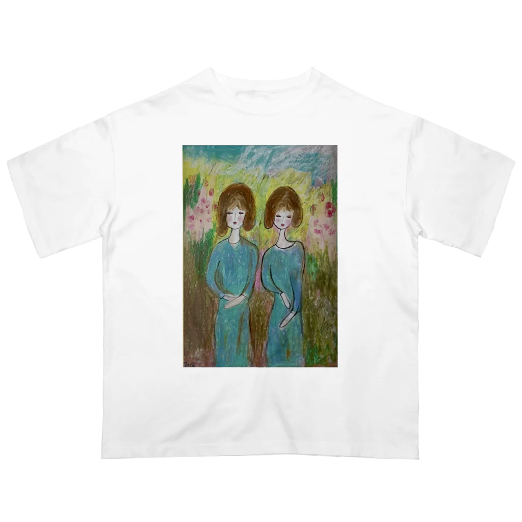 みにゆん　ねこのGirls' Dance in the Blooming Season Oversized T-Shirt