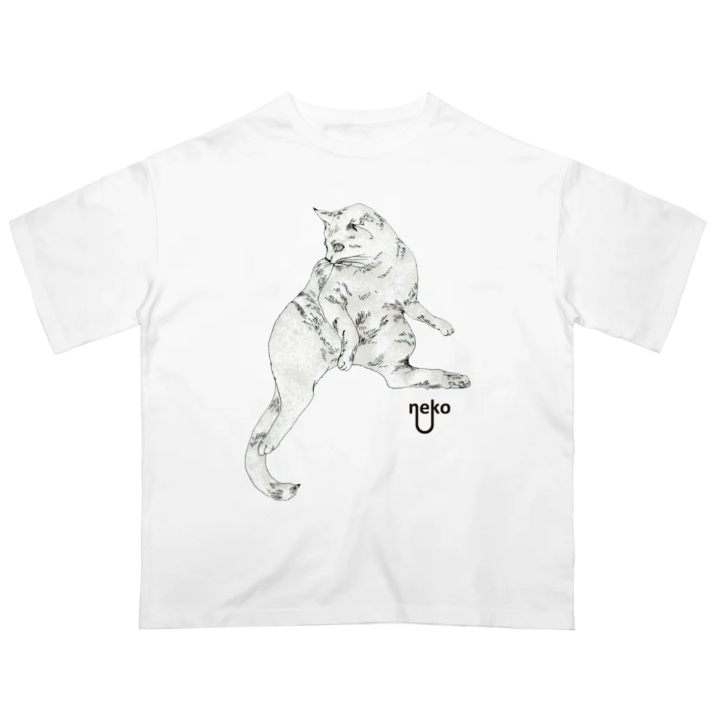 You and me !のnekoねこねこ オーバーサイズTシャツ