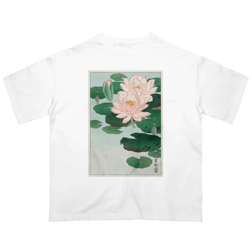 MUGEN ARTの小原古邨　睡蓮　Ohara Koson / Water Lilies オーバーサイズTシャツ