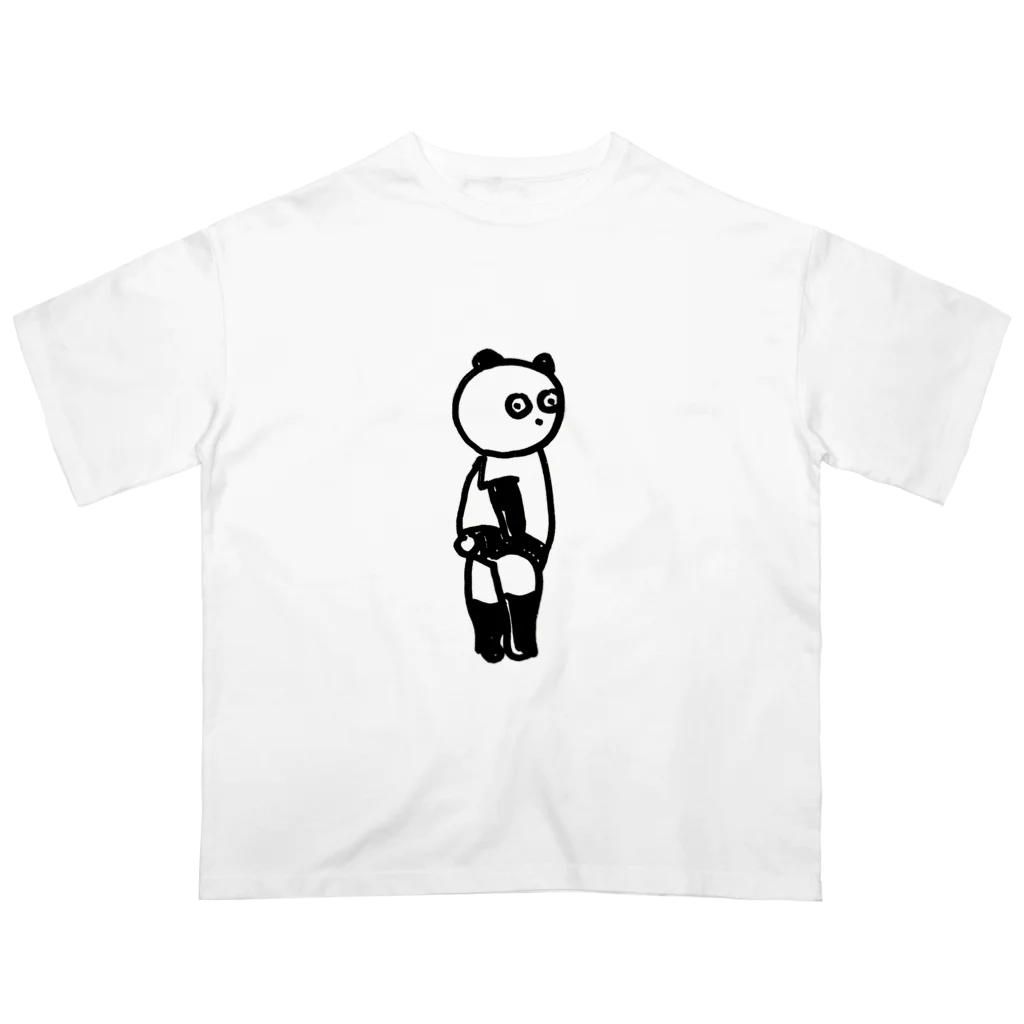どろん堂のパンダのようでそうでもないパン子ちゃん　01 オーバーサイズTシャツ