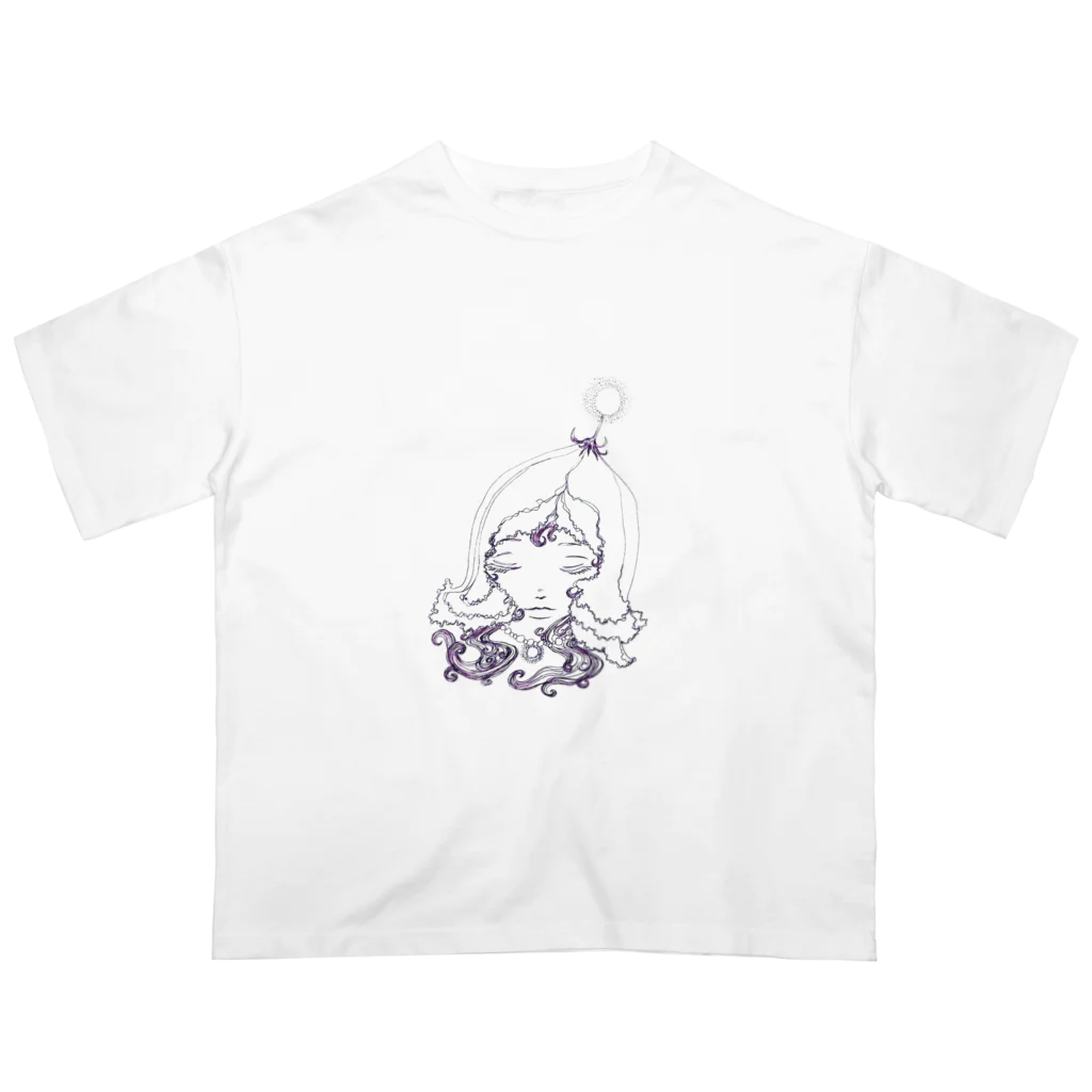 塩バターの春待ちちゃん 線画ver. Oversized T-Shirt