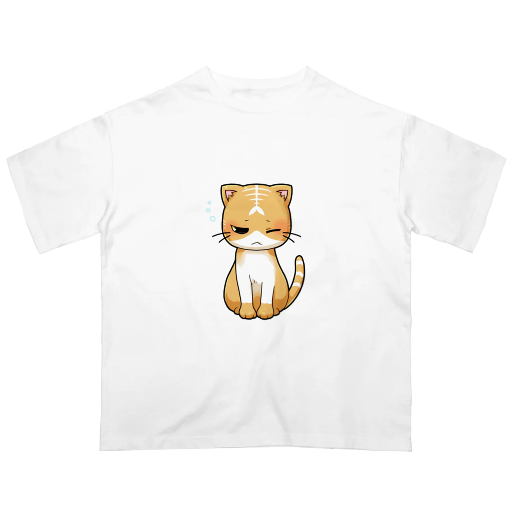 ほっけにゃんの眠たいほっけにゃん オーバーサイズTシャツ