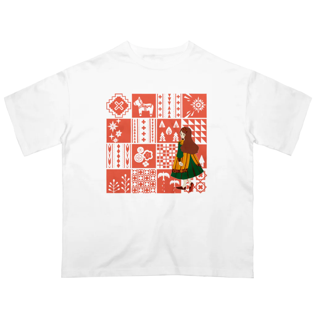 Cicogna（チコーニャ）のpatchwork GIRL オーバーサイズTシャツ