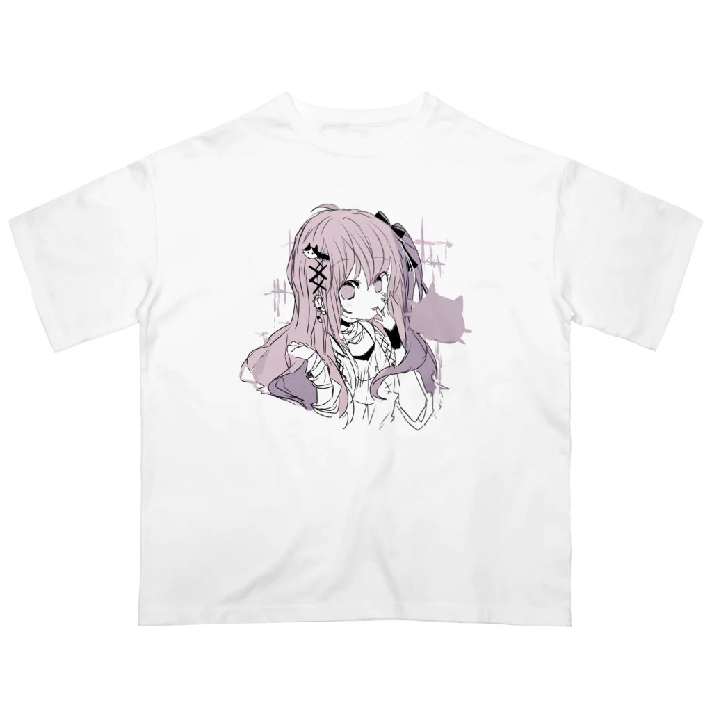 blossomのピンク✖紫系の地雷女の子 Oversized T-Shirt