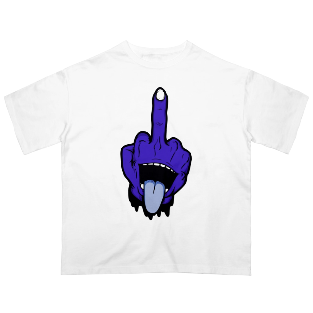 TRAVA design SHOPの挑発（青） Oversized T-Shirt