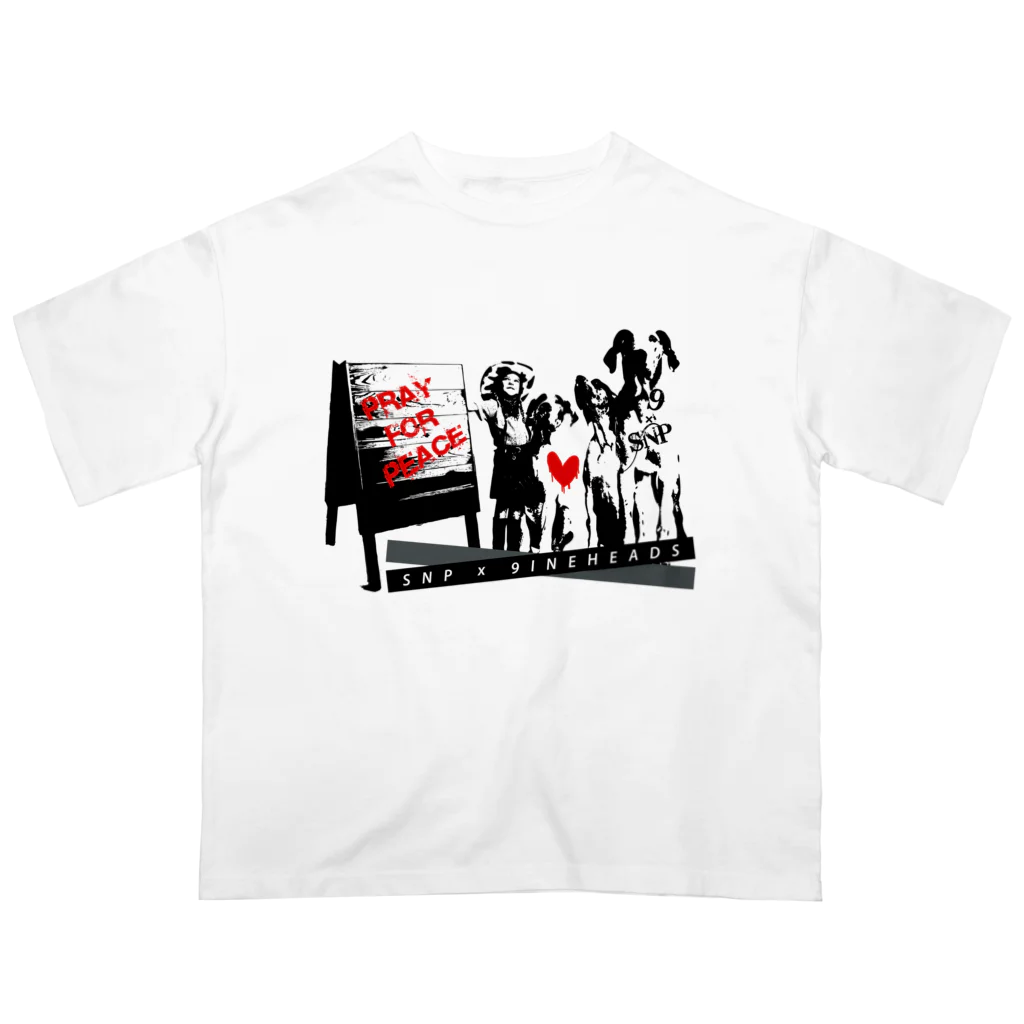 王子のアパレル SnprinceのSnp×9ine PrayForPeace オーバーサイズTシャツ