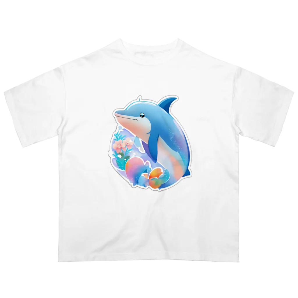 dolphineの可愛いイルカ Oversized T-Shirt