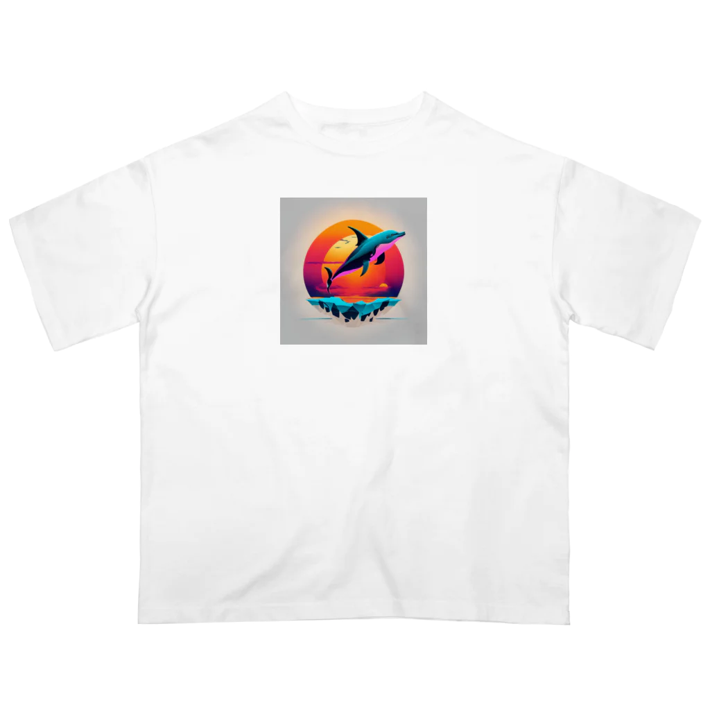 dolphineのイルカと太陽と海の物語 Oversized T-Shirt