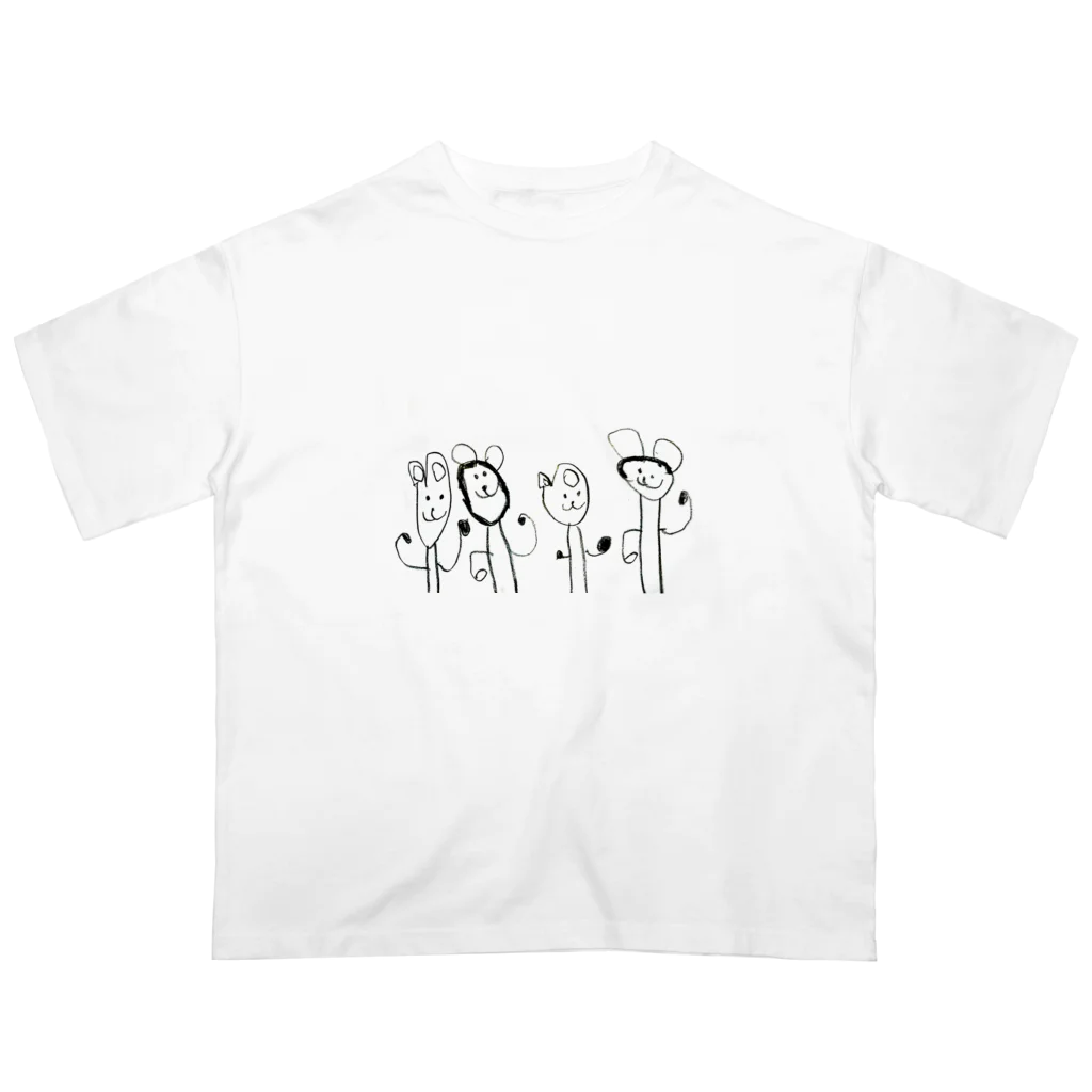 るっぴー市場の4歳児　　イラスト　Tシャツ Oversized T-Shirt