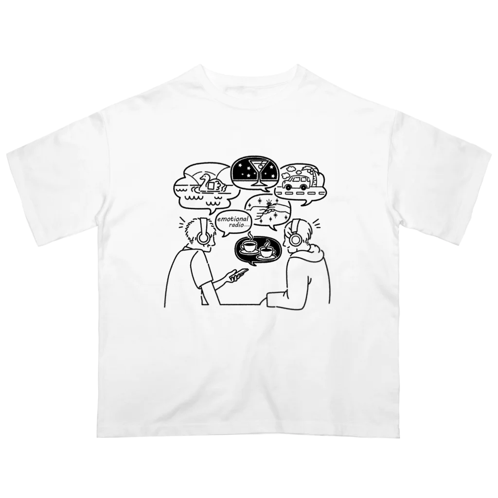 えもらじ。| ポッドキャストのえもらじ。レコーディングVer オーバーサイズTシャツ