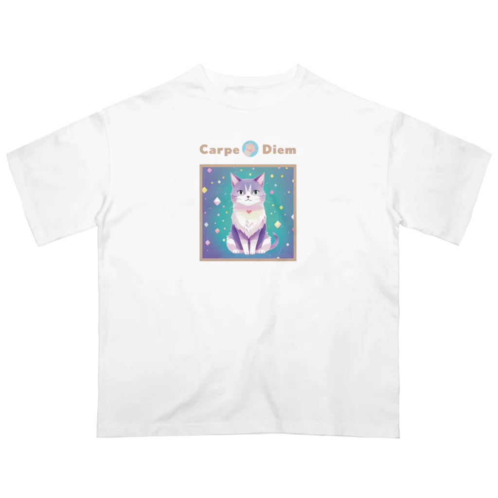 縞ネコ屋のネコTシャツ (021猫) Oversized T-Shirt