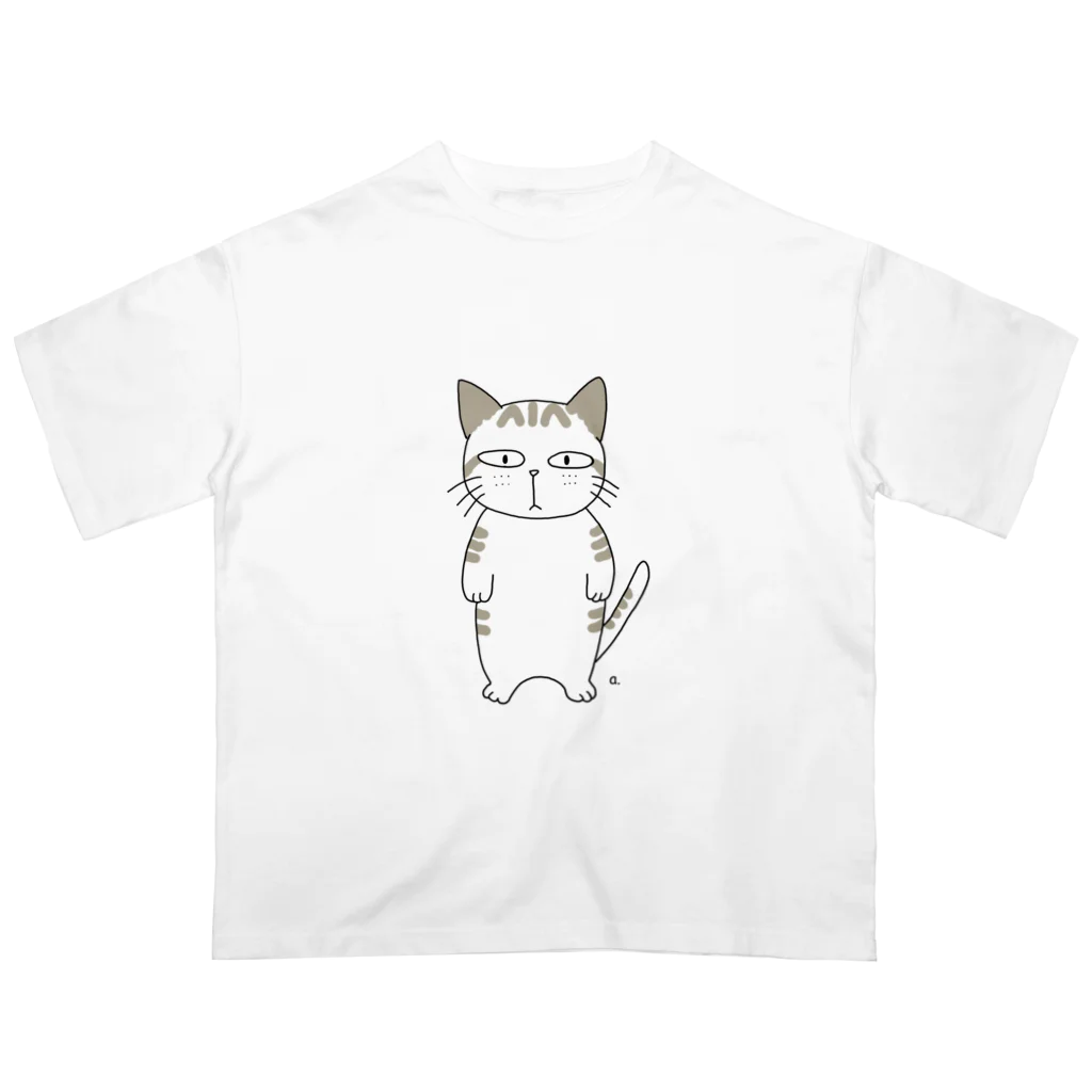 あけびの無愛想なサバトラ猫くん Oversized T-Shirt