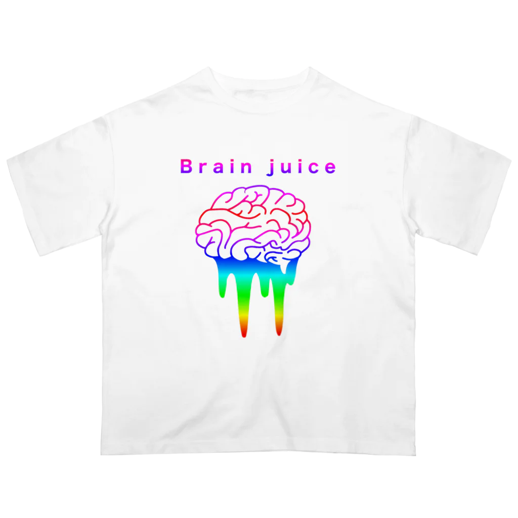 竹ノ子堂 無人販売所の脳汁(Brain juice) オーバーサイズTシャツ