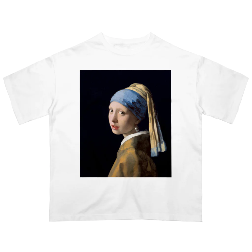 世界美術商店の真珠の耳飾りの少女 / Girl with a Pearl Earring Oversized T-Shirt