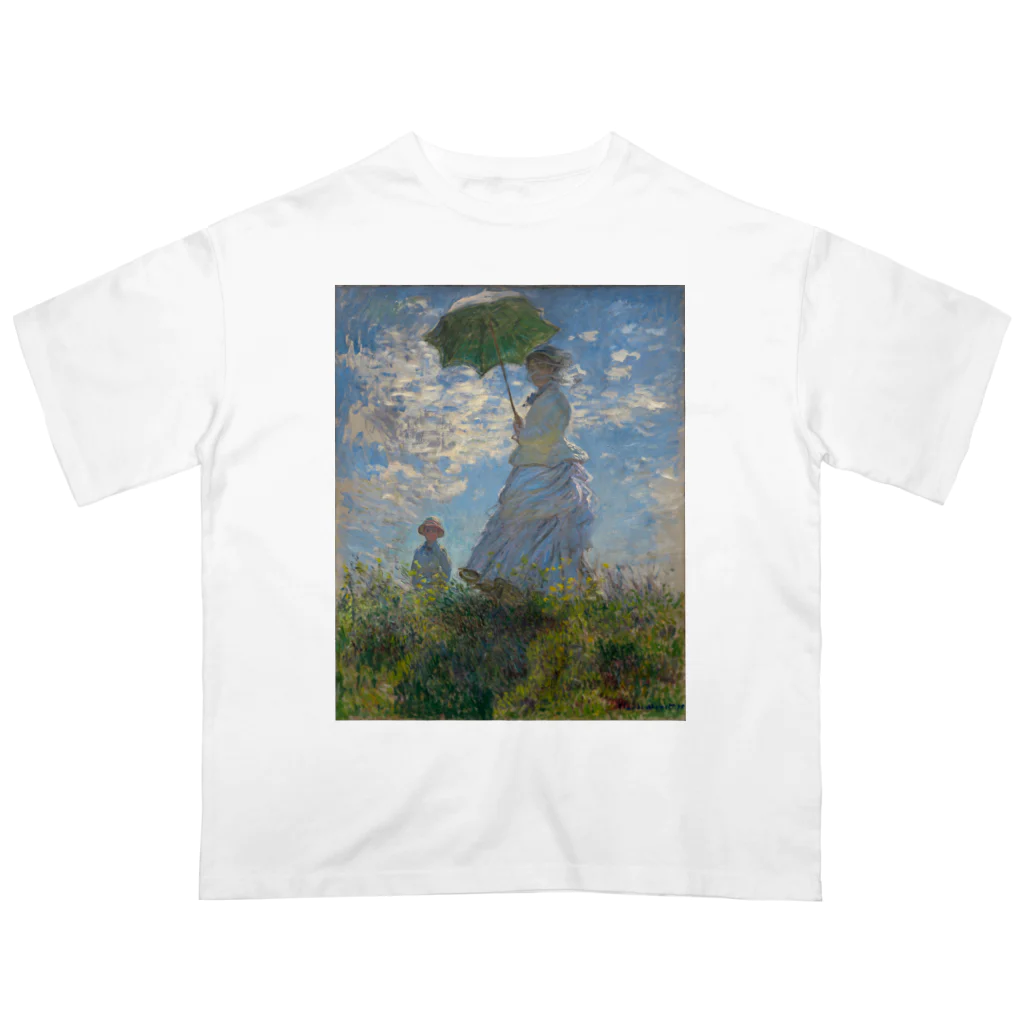 世界美術商店の散歩、日傘をさす女性 / Woman with a Parasol - Madame Monet and Her Son オーバーサイズTシャツ