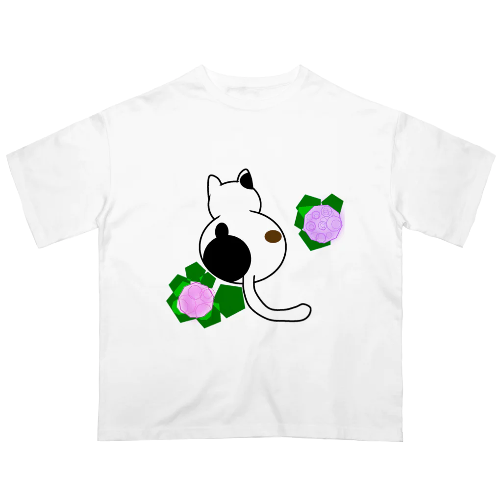 世界地図の 三毛猫 オーバーサイズTシャツ