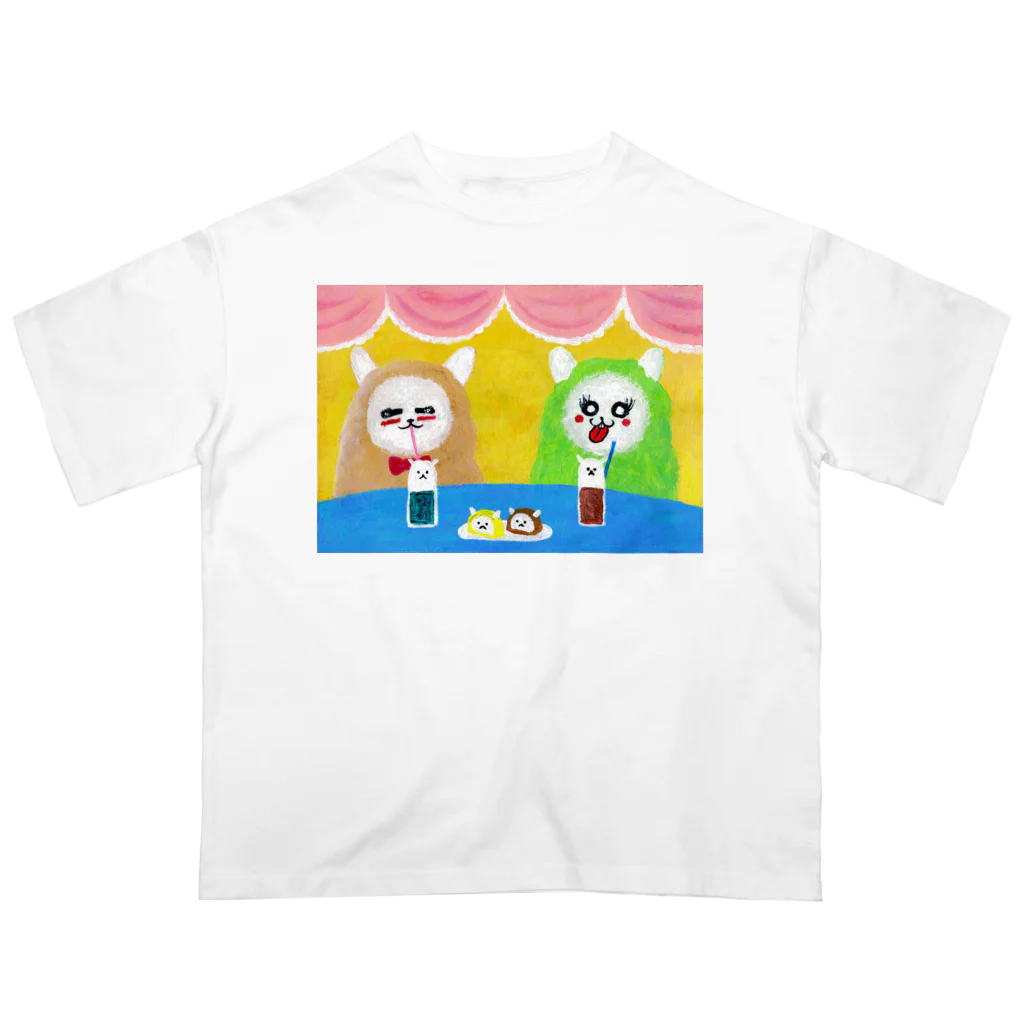 Watanabeのアルパカ×カフェ Oversized T-Shirt