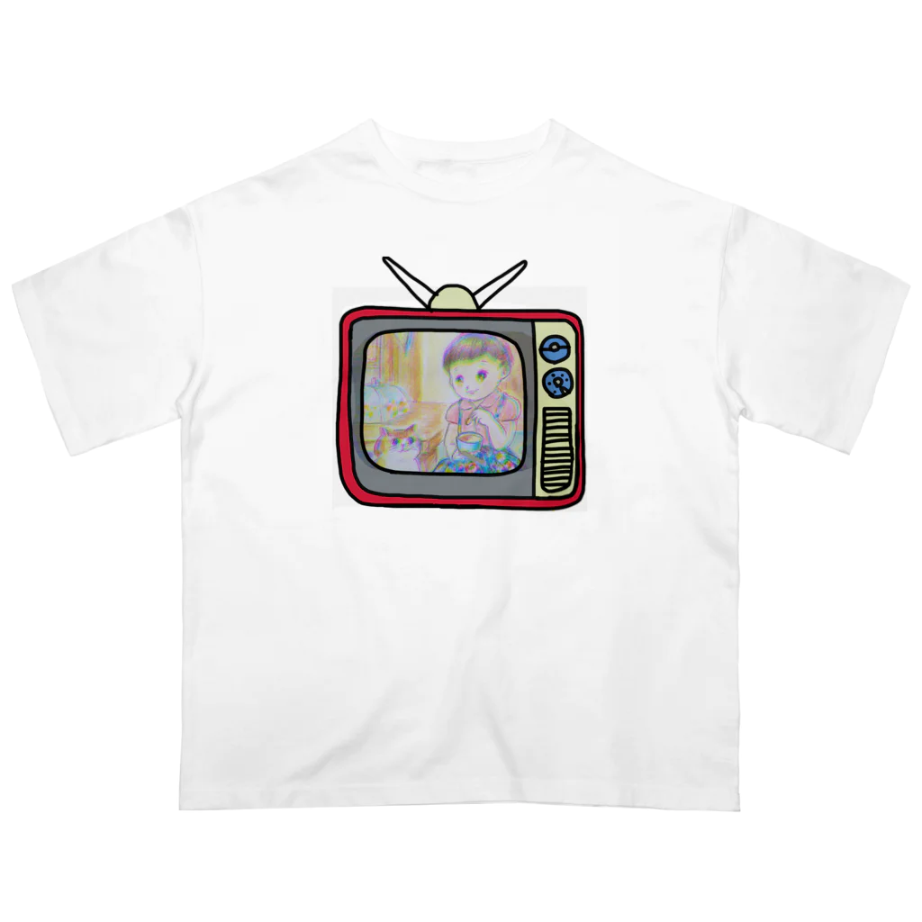 khakie shopのレトロテレビ　カラー オーバーサイズTシャツ