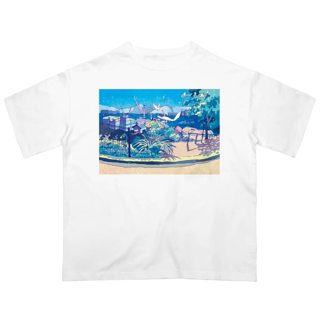 Saigetsuの【旅立ちの日】/長崎の風景 オーバーサイズTシャツ