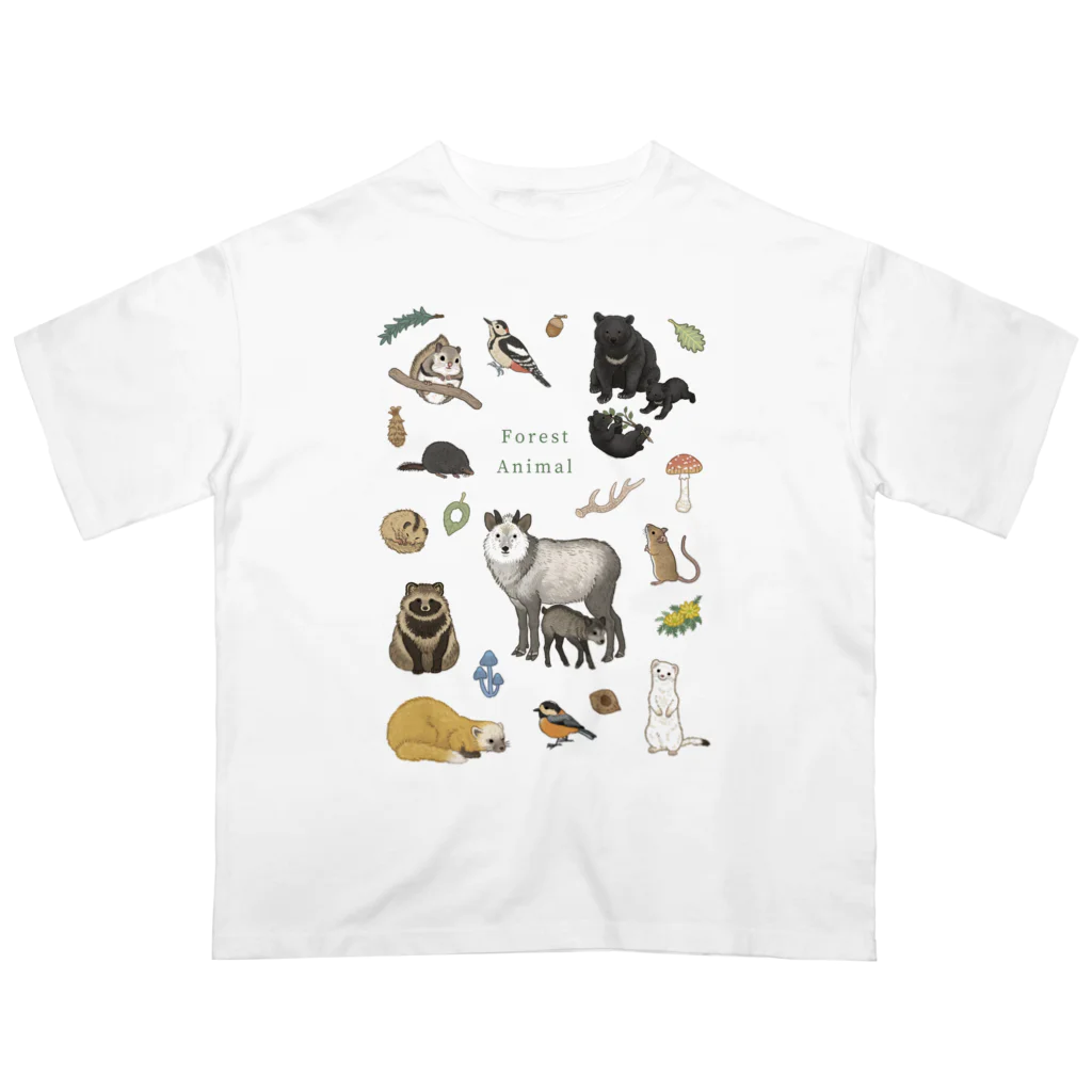 ちなきのこのForest Animal オーバーサイズTシャツ