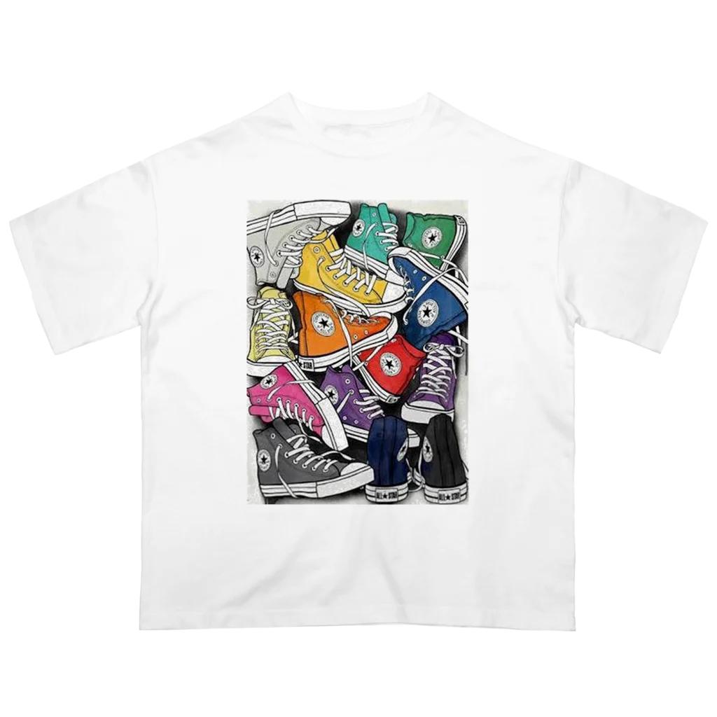 naru--sのカラフルスニーカー Oversized T-Shirt